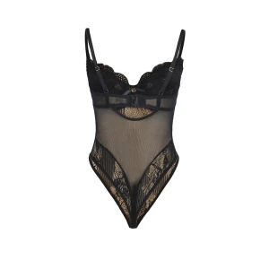 SUBBLIME - 955625 BODY KORONKOWE Z ZAPIÄCIEM NA DOLE CZARNE L/XL